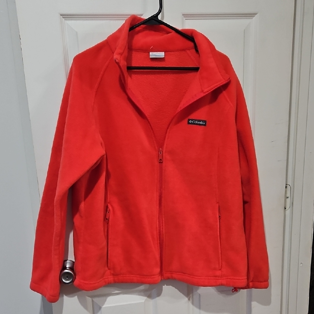 Columbia Vibrant Red Full-Zip Fleece Size Xlarge